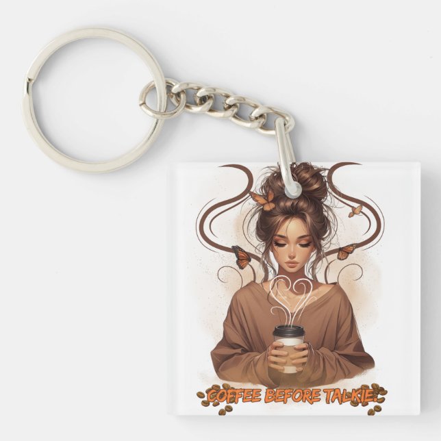 Caffeine Queen Key Ring (Front)