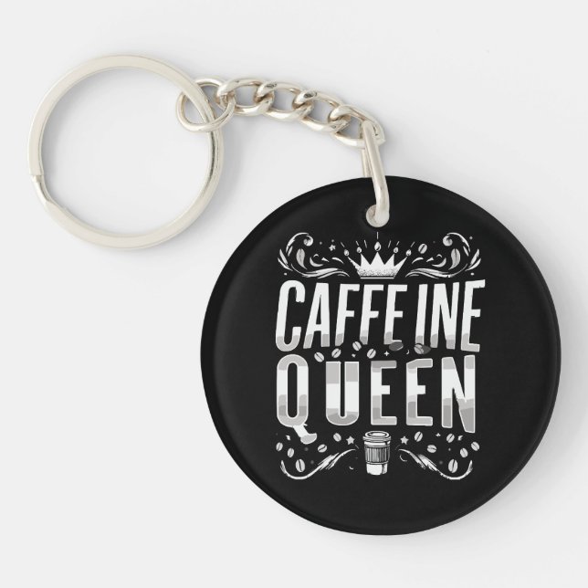 caffeine queen key ring (Front)