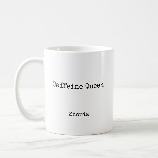 Caffeine Queen Personalized Coffee Mug (Left)
