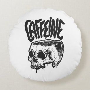 Caffeine Round Cushion