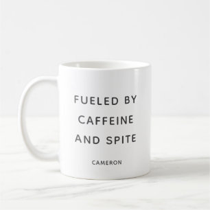 Caffeine Spite Snarky Sarcastic Humour Personalise Coffee Mug