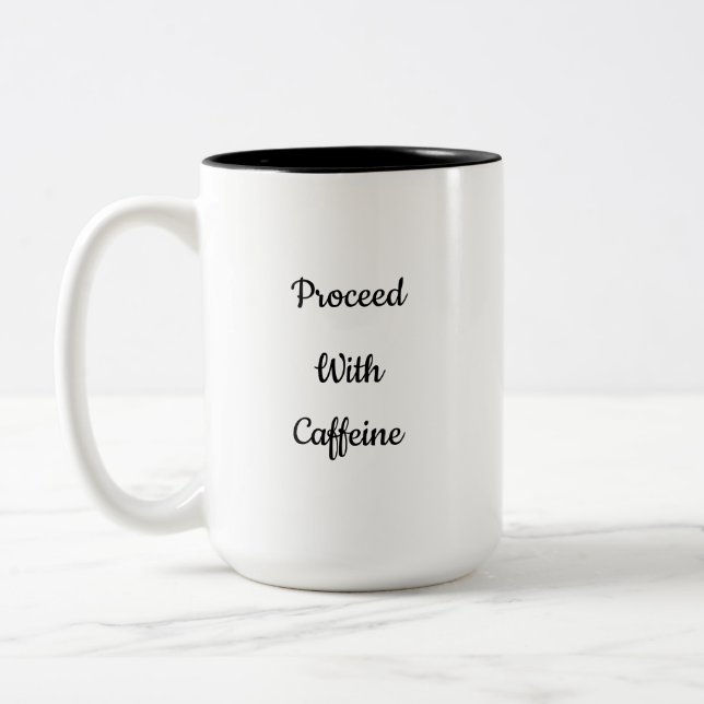 Caffeine Wanted Two-Tone Coffee Mug (Left)