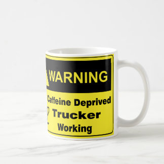 Caffeine Warning Trucker Coffee Mug