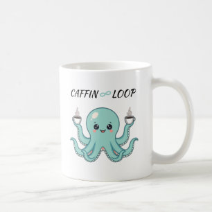 Caffin Loop Kawaii Coffee Mug – Octopus Cute 