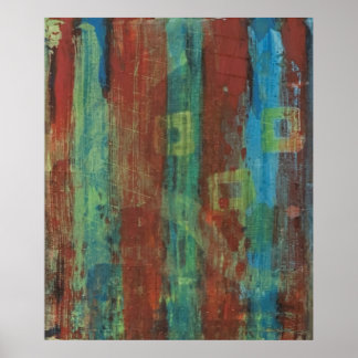 Caged. Anxiety, frustration, acrylic art Tapestry Poster