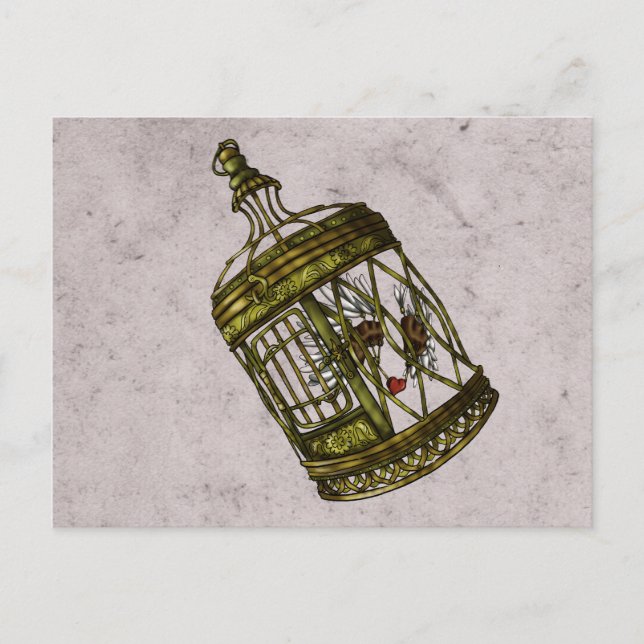 Caged Heart Postcard (Front)