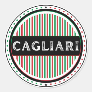 Cagliari City Pride Emblem – Italian Identity Classic Round Sticker