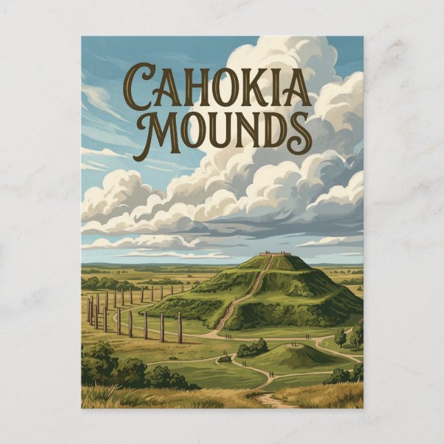 Cahokia Mounds Postcard (Front)