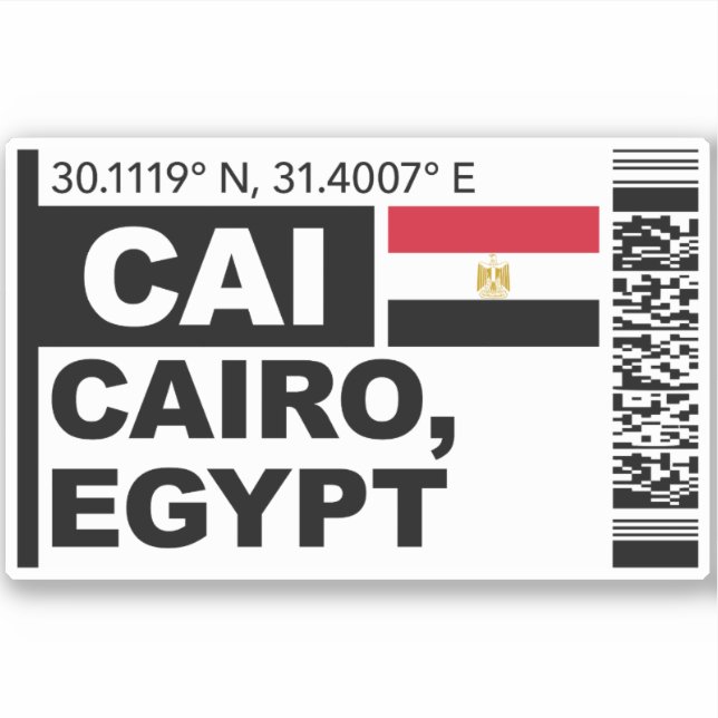 CAI Cairo Boarding Pass - Egypt Travel (Front)