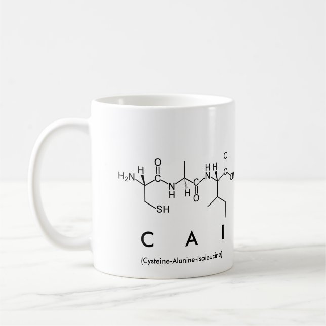Cai peptide name mug (Left)