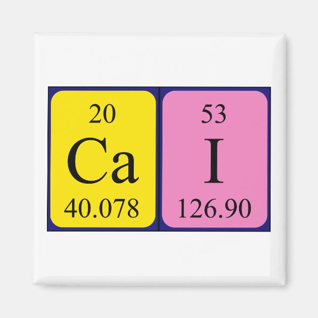 Cai periodic table name magnet (Front)