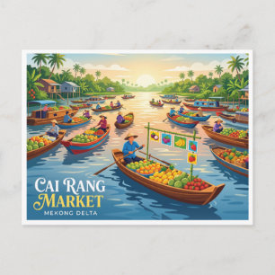 Cai Rang Floating Market Can Tho Vietnam Postcard