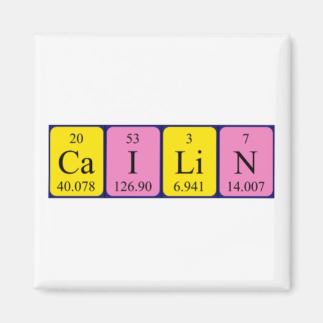 Cailin periodic table name magnet (Front)