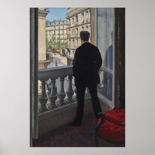 Caillebotte - A Young Man At His Window Poster (Front)