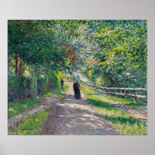 Caillebotte - Alley From The Villa Of Flowers Poster