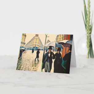 Caillebotte - Paris on a Rainy Day, Card