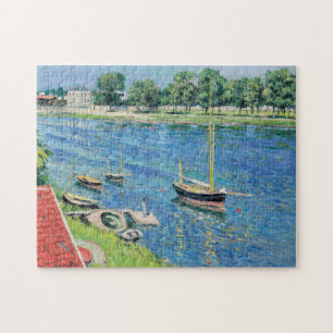 Caillebotte - Seine at Argenteuil, Boats at anchor Jigsaw Puzzle