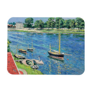 Caillebotte - Seine at Argenteuil, Boats at anchor Magnet