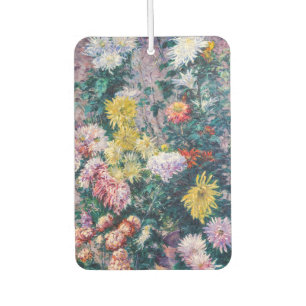 Caillebotte - White and Yellow Chrysanthemums Car Air Freshener