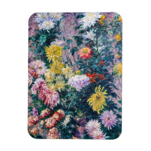 Caillebotte - White and Yellow Chrysanthemums Magnet