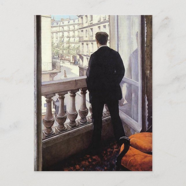Caillebotte - Young Man at his Window Postcard (Front)