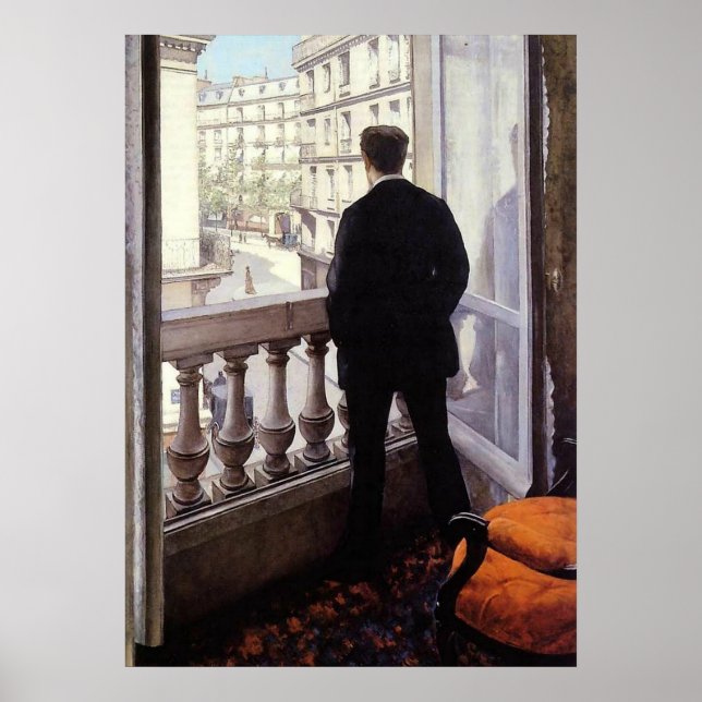 Caillebotte - Young Man at his Window Poster (Front)