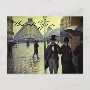 Caillebotte's Paris Street, Rainy Day Postcard