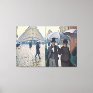 Caillebotte's Rue de Paris, temps de pluie Canvas Print