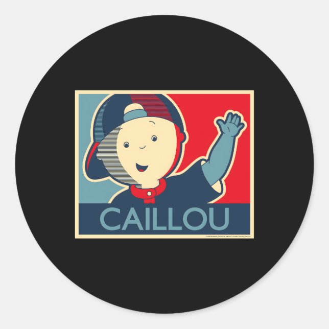Caillou Caillou Grey Small Classic Round Sticker (Front)