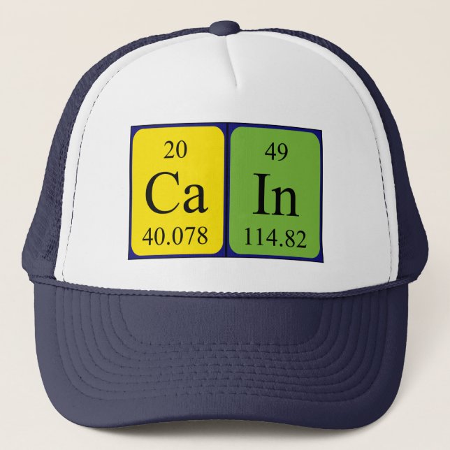 Cain periodic table name hat (Front)