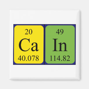 Cain periodic table name magnet