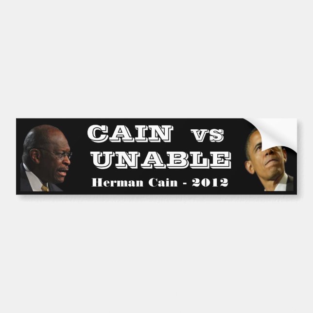 CAIN vs UNABLE Bumper Sticker (Front)