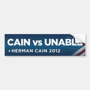 CAIN vs UNABLE Bumper Sticker
