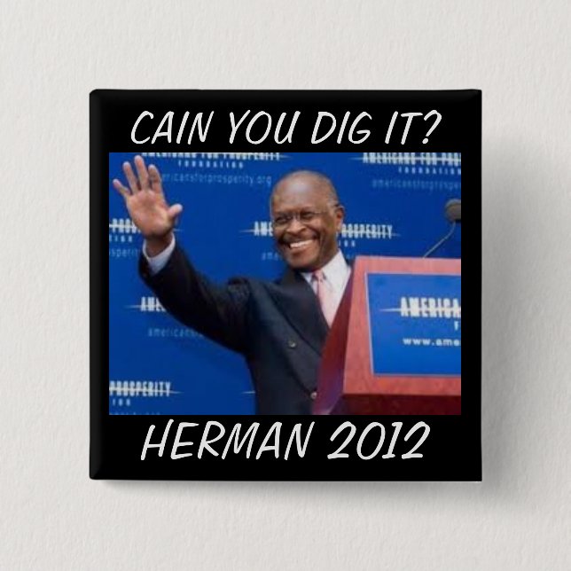 Cain you dig it? 15 cm square badge (Front)
