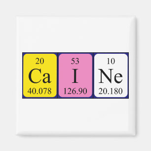 Caine periodic table name magnet