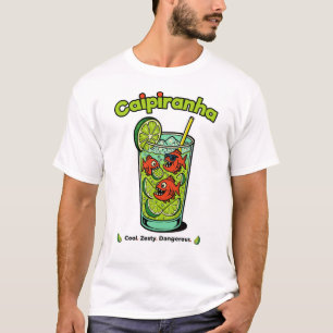 Caipiranha Cocktail – Funny Tropical Piranha Drink T-Shirt
