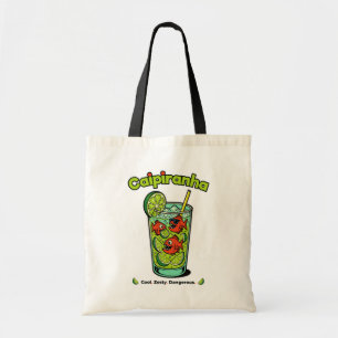 Caipiranha Cocktail – Funny Tropical Piranha Drink Tote Bag