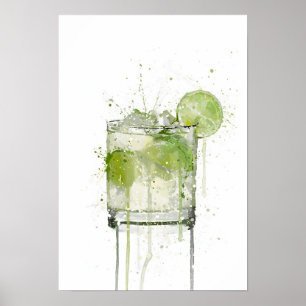 Caipirinha Cocktail Poster