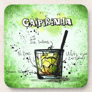Caipirinha Drink Recipe Coaster