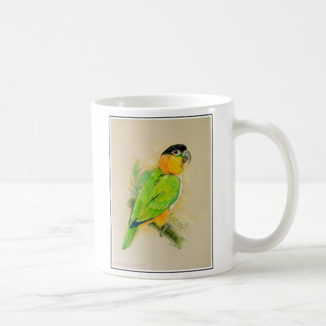 caique black headed coffee mug (Right)