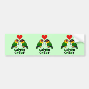 Caique Crazy Bumper Sticker