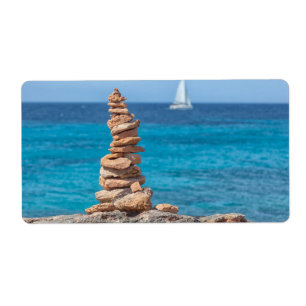 Cairn at the Mediterranean sea