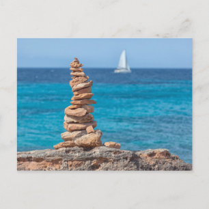 Cairn at the Mediterranean sea Postcard