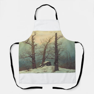 Cairn in Snow by Caspar David Friedrich Apron