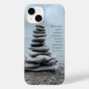 Cairn stone photography   Bernard Shaw quote Case-Mate iPhone 14 Case
