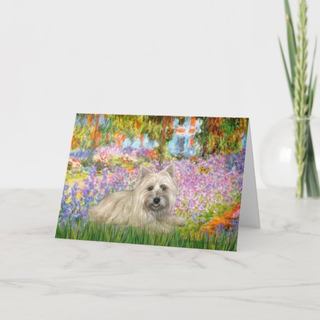 Cairn Terrier 4 - Garden Holiday Card (Front)