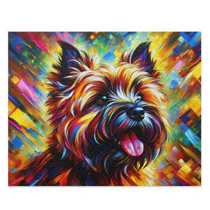 Cairn Terrier Acrylic Style Art Wheaten Cairnie Jigsaw Puzzle
