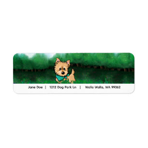 Cairn Terrier Address Return Address Label