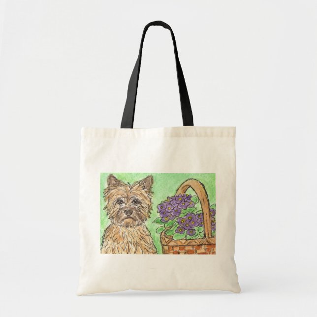 Cairn terrier bag flowers birthday christmas mom (Front)