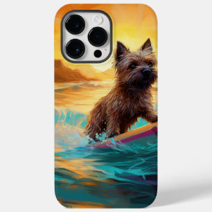 Cairn Terrier Beach Surfing Painting Case-Mate iPhone 14 Pro Max Case